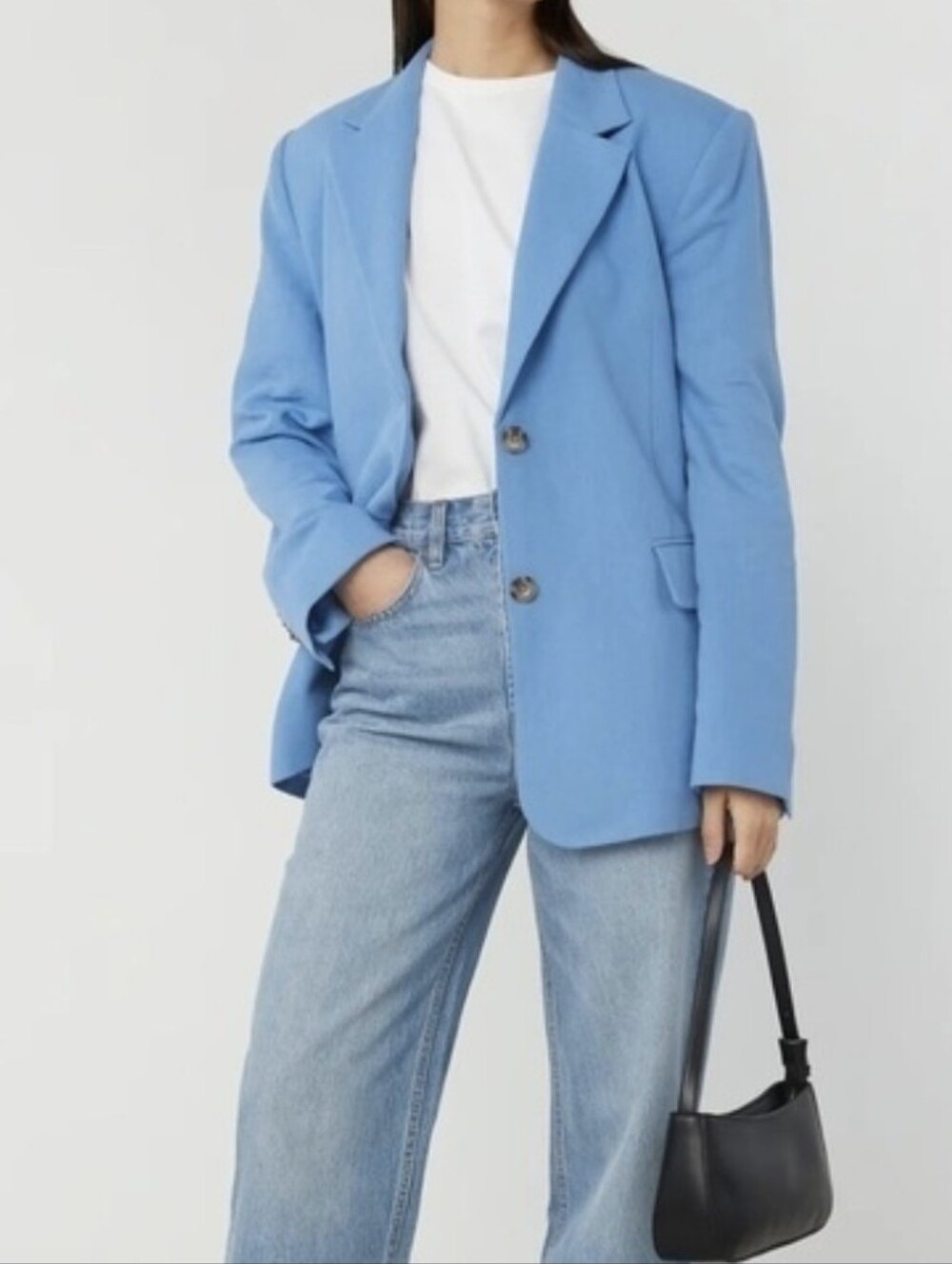 Oak + Fort Linen Blend Blazer